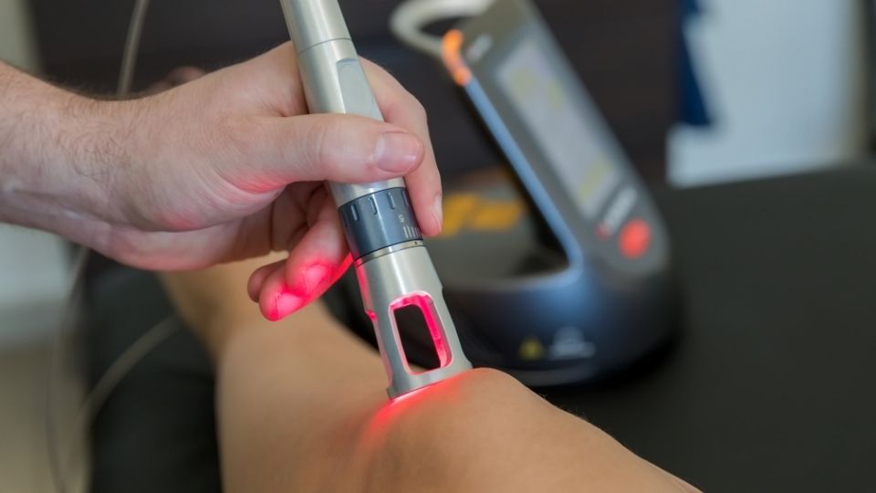 laser treatment leg